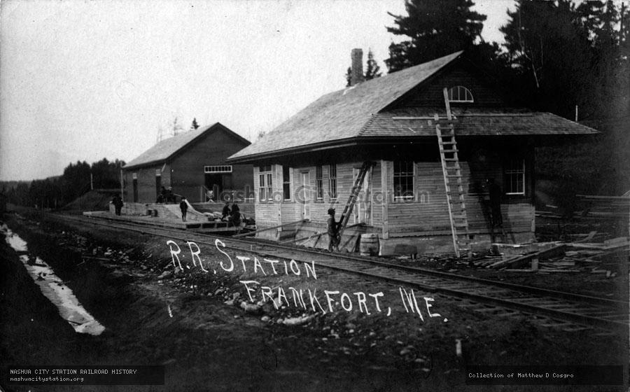 Postcard: Railroad Station, Frankfort, Maine